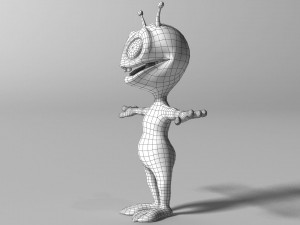 cartoon alien rigged 3D 模型