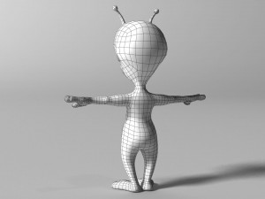 cartoon alien rigged 3D 模型