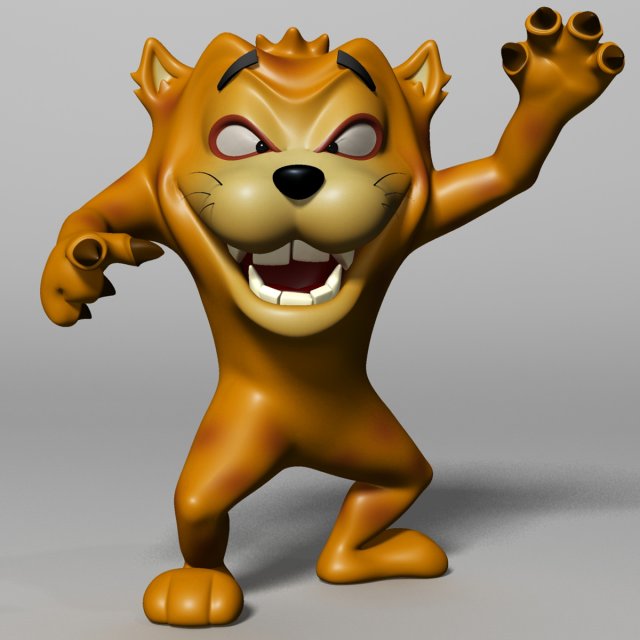 cartoon beast rigged Modelo 3D .c4d .max .obj .3ds .fbx .stl .blend 