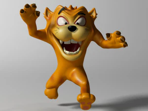 cartoon beast rigged 3D Model