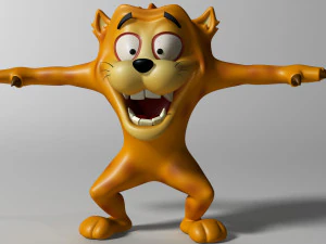 cartoon beast rigged 3D Model