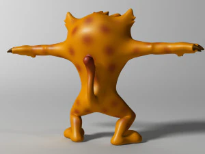 cartoon beast rigged 3D Model