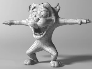 cartoon beast rigged 3D Model
