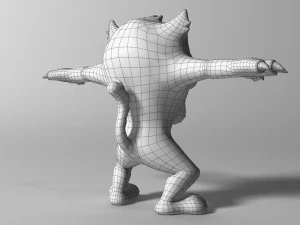 cartoon beast rigged 3D Model