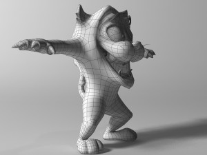 cartoon beast rigged Modelo 3D