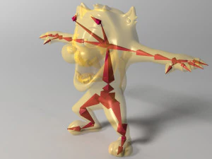 cartoon beast rigged 3D Model