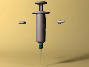 cartoon syringe rigged 3D Model