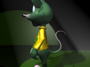 green mouse rigged 3D Model