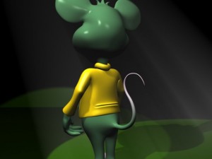 green mouse rigged 3D Model