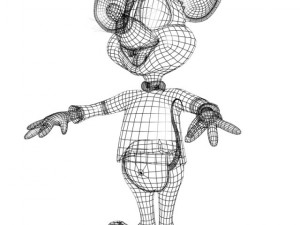 green mouse rigged 3D Model