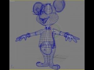 green mouse rigged 3D Model