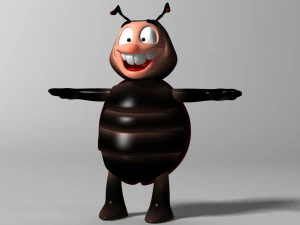 cartoon ladybug rigged 3D Model
