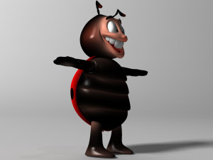 cartoon ladybug rigged 3D 모델