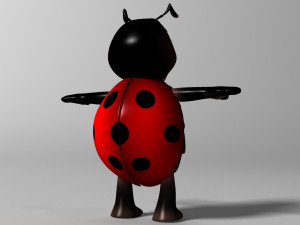 cartoon ladybug rigged 3D 모델
