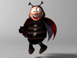 cartoon ladybug rigged 3D Model