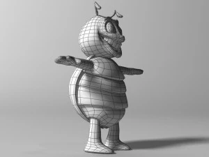 cartoon ladybug rigged 3D Model
