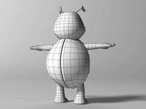 cartoon ladybug rigged 3D Model