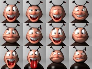 cartoon ladybug rigged 3D 모델