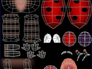 cartoon ladybug rigged 3D Model