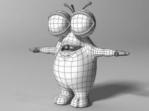 Cartoon Green Monster Modelo 3D