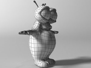 Cartoon Green Monster Modelo 3D
