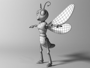 Cartoon Dragonfly RIGGED 3D Model
