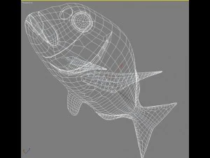 model sea bream fish rigged with underwater scene 3D Model