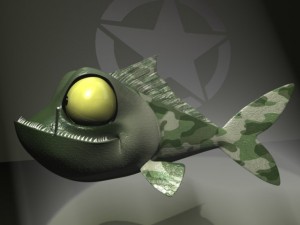 veteran fish rigged 3D 모델