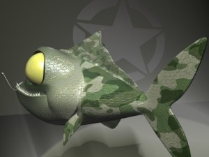 veteran fish rigged 3D 모델