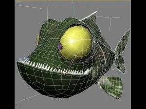 pesce veterano truccato Modello 3D