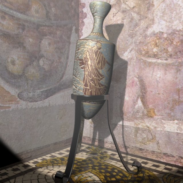 antique roman amphora made with 3d studio max 8 3D Model .c4d .max .obj .3ds .fbx .stl .blend 