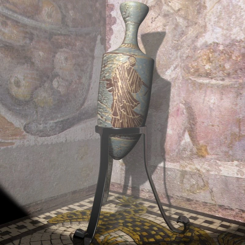 antique roman amphora made with 3d studio max 8 3D Model .c4d .max .obj .3ds .fbx .stl .blend 