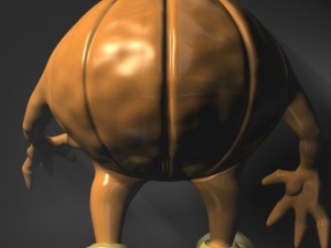 halloween jack o lantern character rigged 3D Модель