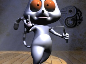 cartoon lemure character rigged Modèle 3D