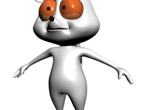 cartoon lemure character rigged 3D Model
