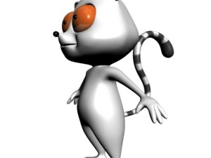 personaggio dei cartoni animati di lemure truccato Modello 3D