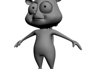 cartoon lemure character rigged 3D Model