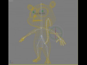 cartoon lemure character rigged 3D Model