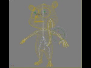 personaggio dei cartoni animati di lemure truccato Modello 3D