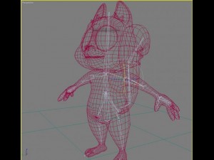 cartoon squirrel character rigged Model 3D