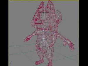 cartoon squirrel character rigged 3D Model