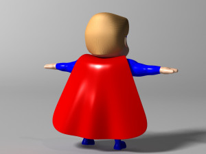 Cartoon Kid super hero 3Dモデル