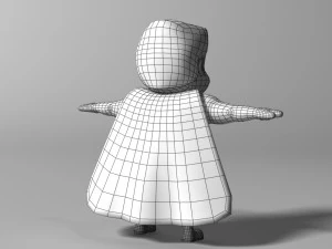 Cartoon Kid super hero 3D Model