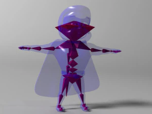 Cartoon Kid super hero 3D Model