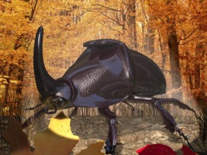 rhinoceros beetle rigged 3D 모델
