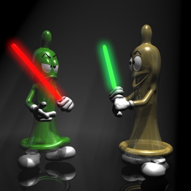 cartoon condom jedi character rigged 3D मॉडल .c4d .max .obj .3ds .fbx .stl .blend 
