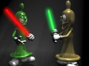 personagem jedi de preservativo de desenho animado manipulado Modelo 3D