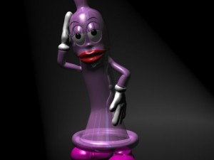 cartoon condom jedi character rigged 3D मॉडल
