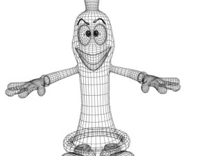 cartoon condom jedi character rigged 3D मॉडल
