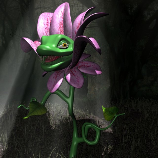 carnivorous plant character rigged 3D मॉडल .c4d .max .obj .3ds .fbx .stl .blend